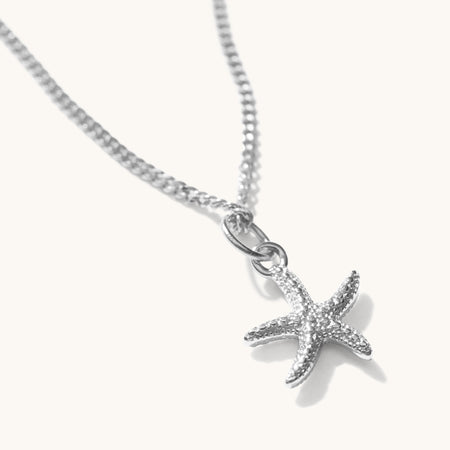 Mini Starfish Necklace Silver